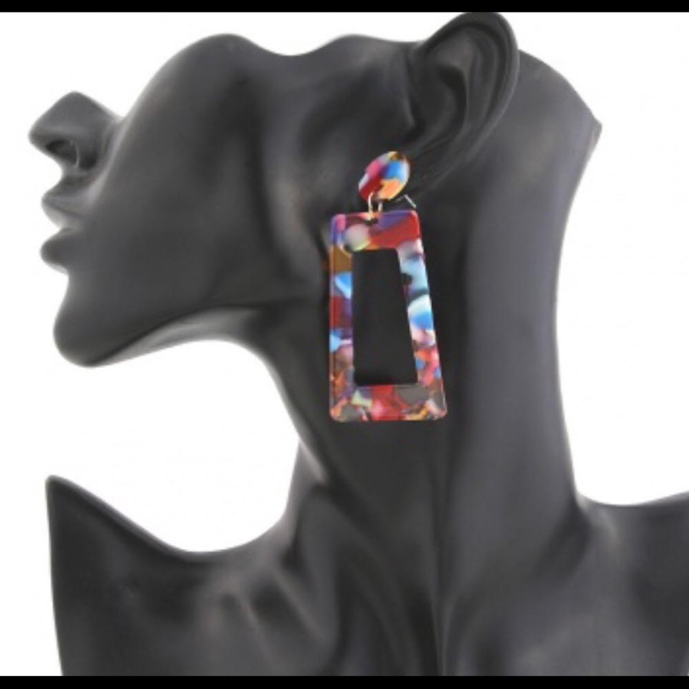3/$21, Trendy Acetic Acid Long Geometric Earrings